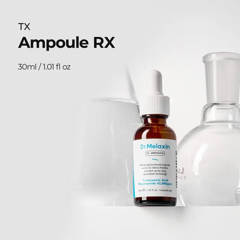 TX Tranexamic Acid Dark Spot Care Line | TX Ampoule Cleanser + Peeling Toner + Ampoule Rx + Cream + Eye Cream | Dark Spot